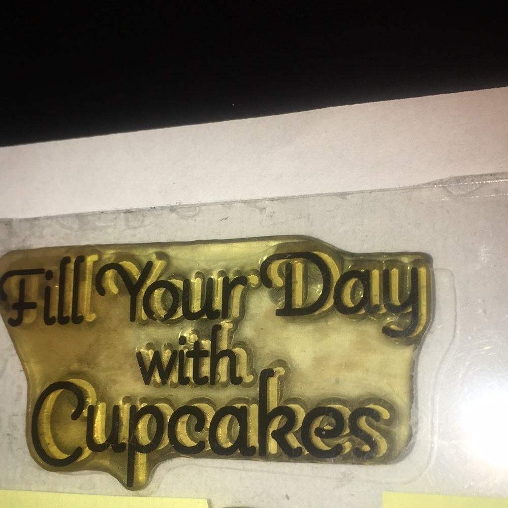 $4 sale💞 Hand stamped card with Cupcake stamp set! -8 clear stamps - Picture 7 of 8